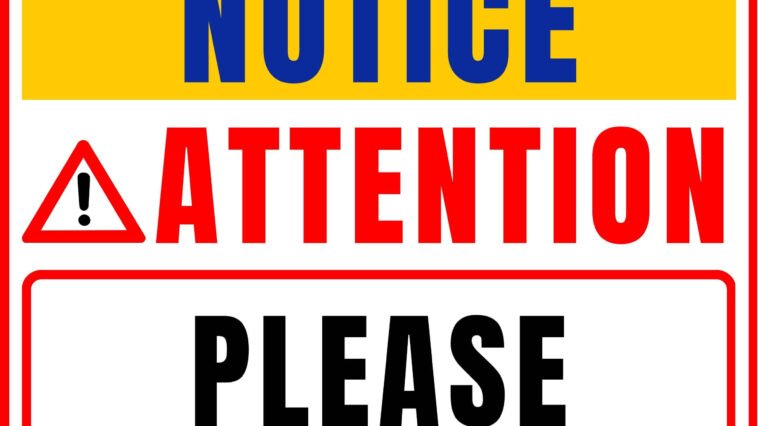 Attention Signs Free Printable Signs