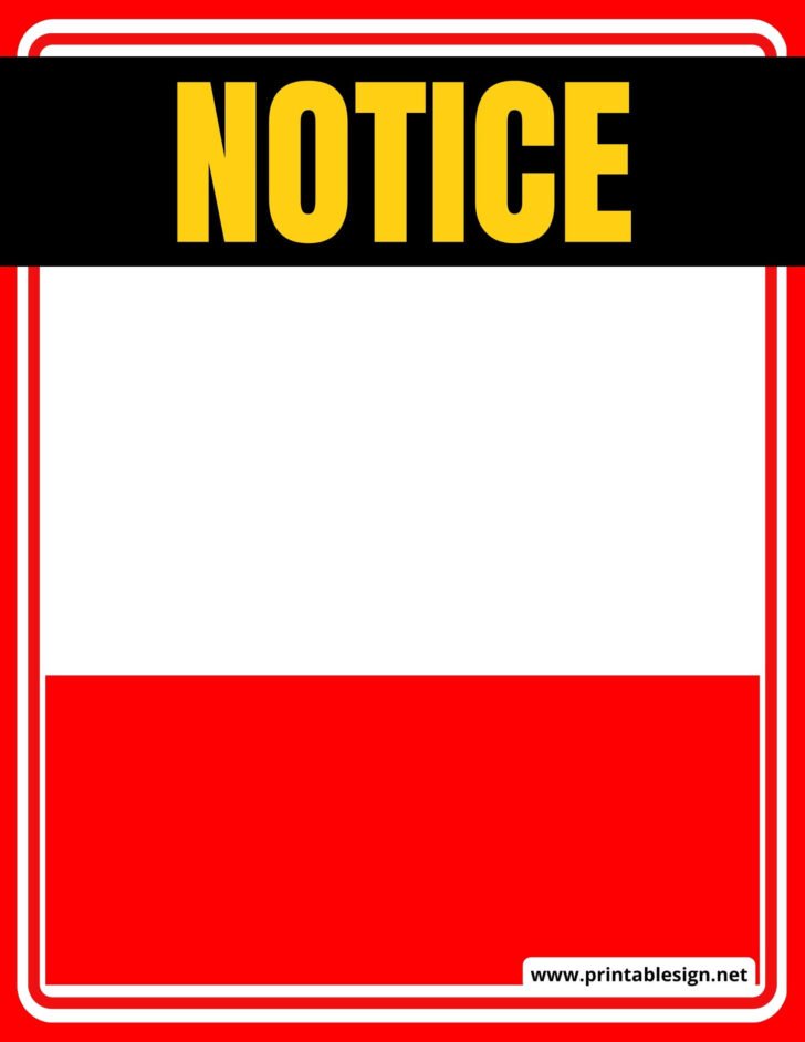 Blank Notice Sign | FREE Download