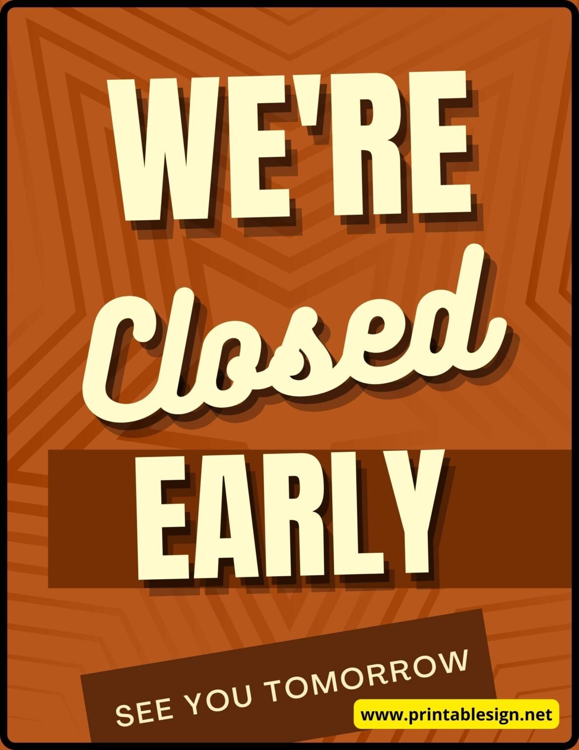 Business Closing Early FREE Download