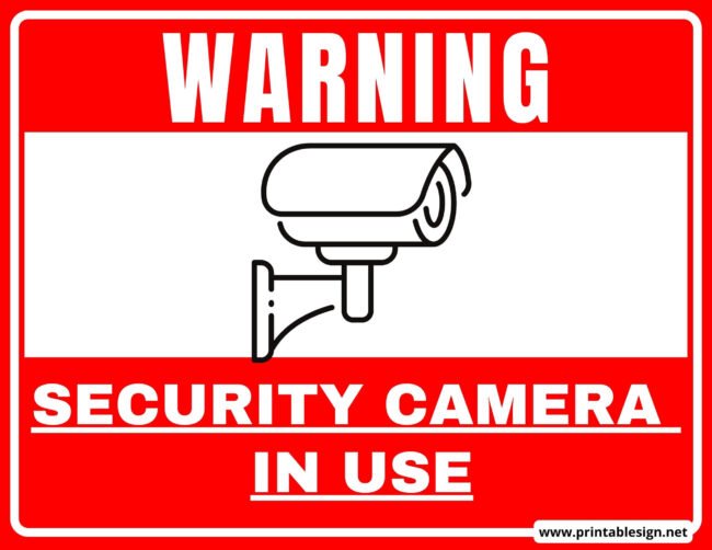Camera Security Signs