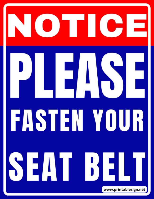 Car Seat Belt Sign