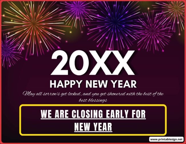 Closing Early Signs For New Year