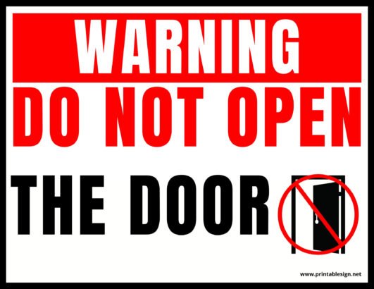 Do Not Open The Door Sign | FREE Download