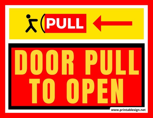 Door Pull Sign