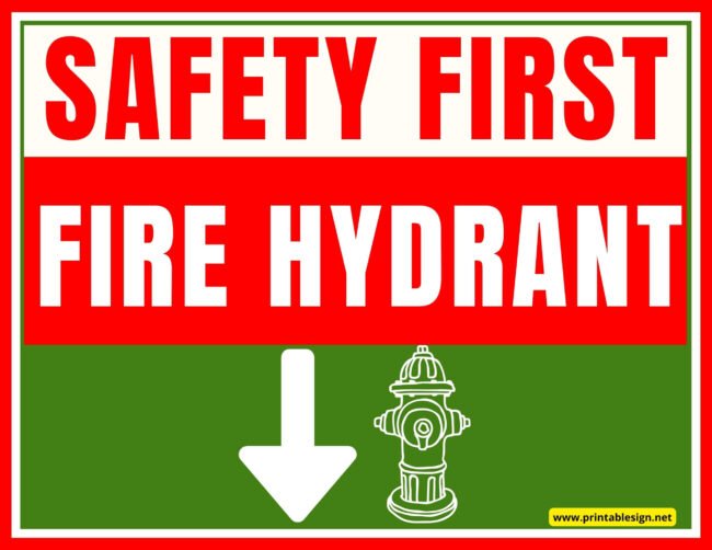 Fire Hydrant Safety Sign