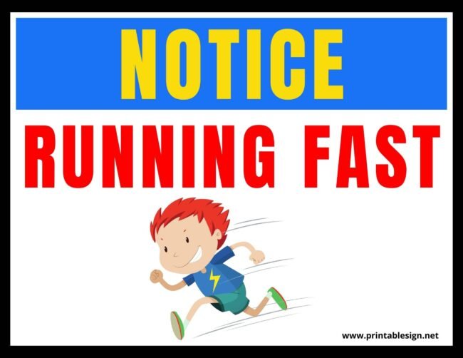 Funny Running Sign