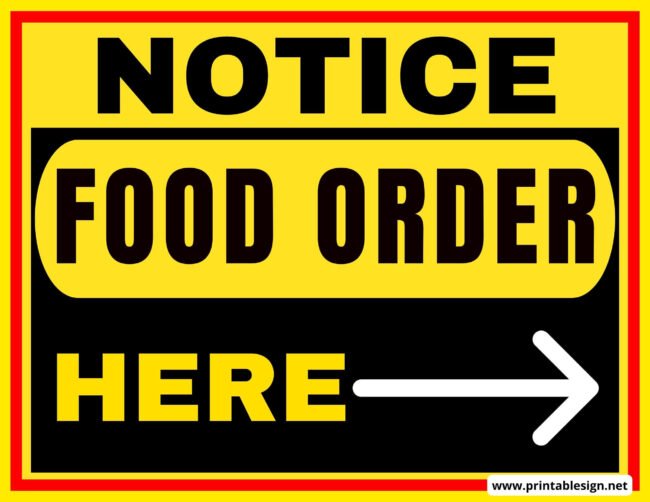 Order Food Here Sign