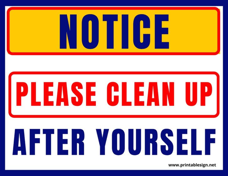 Please Clean Up After Yourself Sign | FREE Download