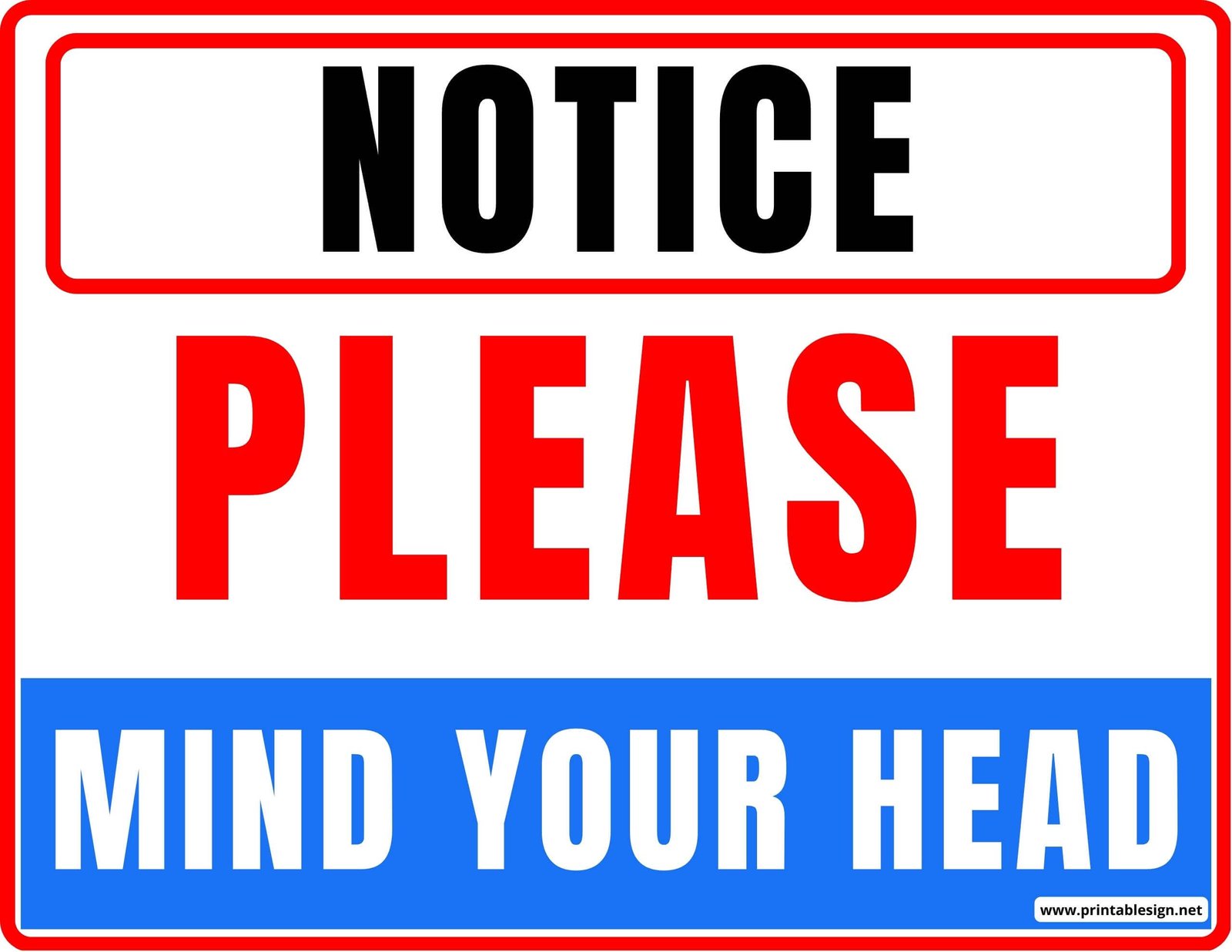 Please Mind Your Head Sign Free Download 3895