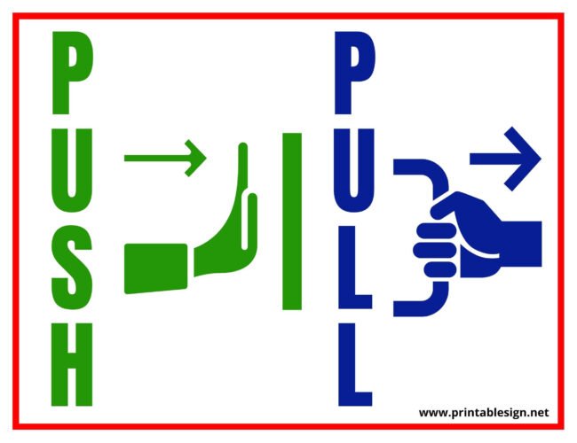 Printable Push And Pull Signs For Doors