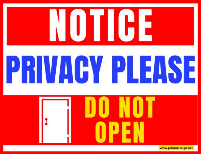 Privacy Please Door Sign