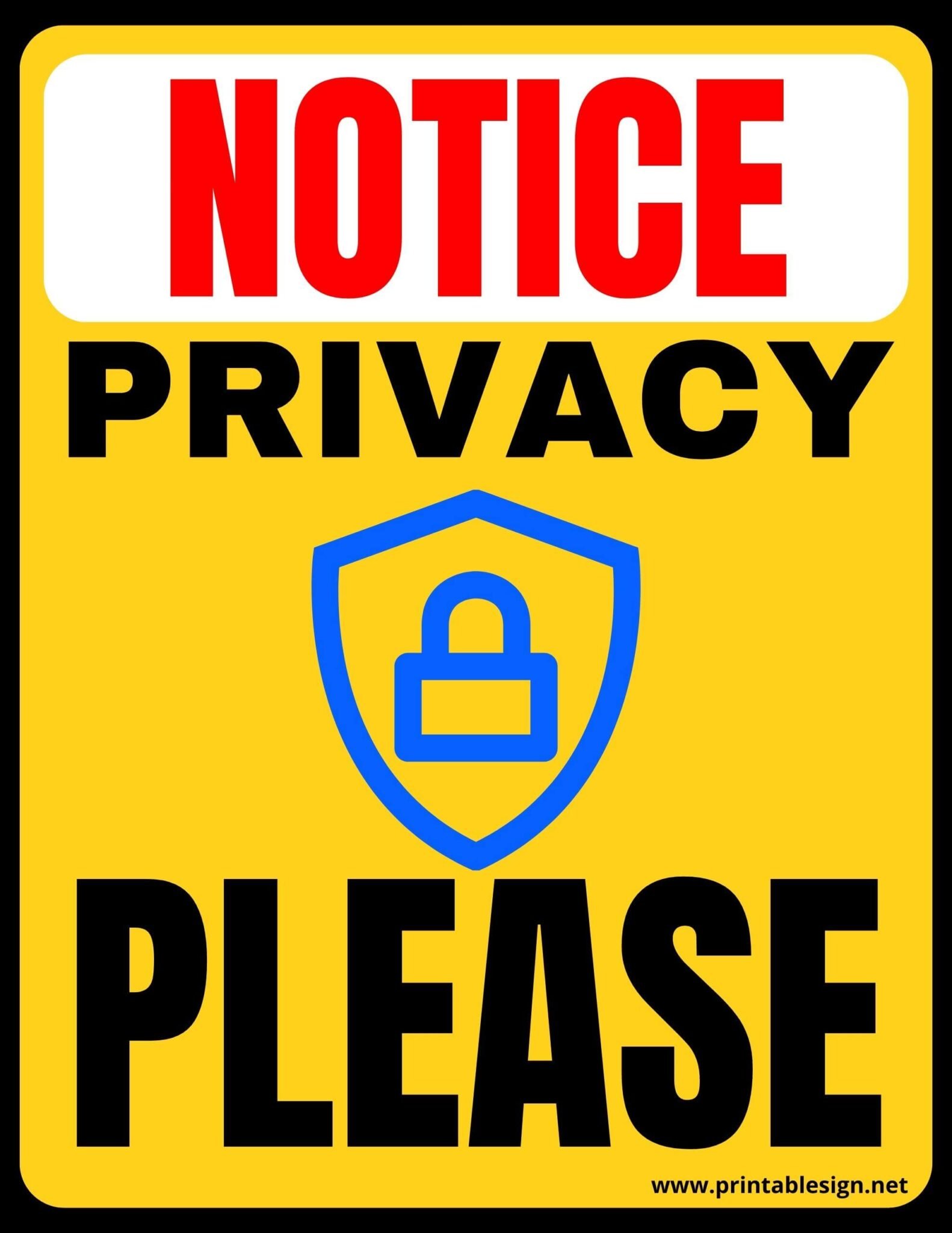 Privacy Please Sign | FREE Download