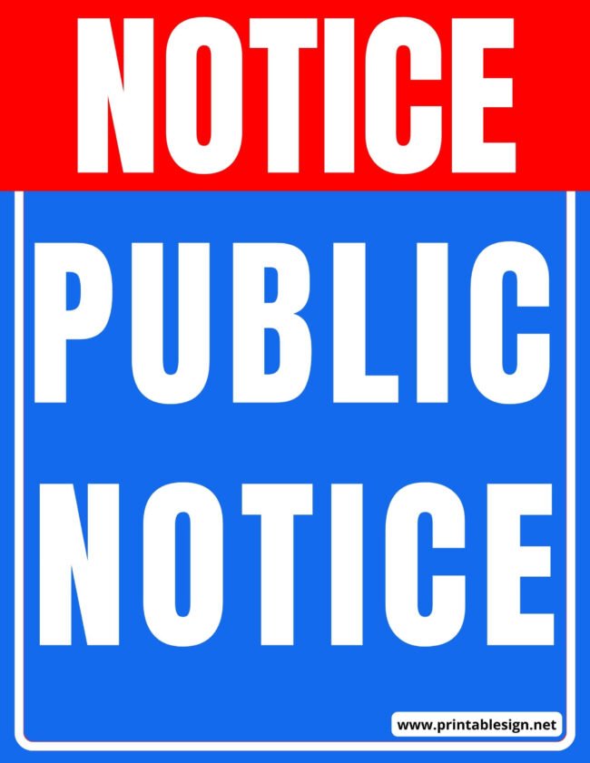 Public Notice Signs