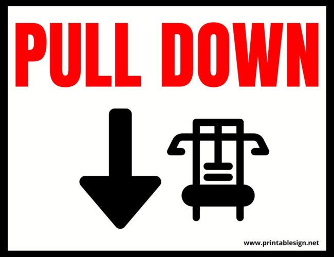 Pull Down Sign