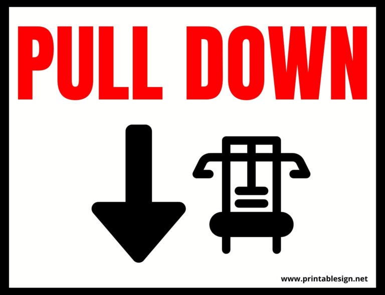 Pull Down Sign | FREE Download