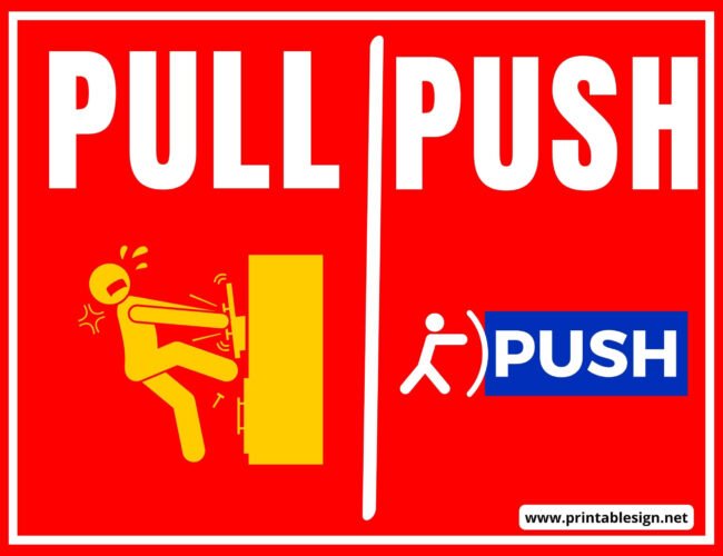 Push Pull Signs For Doors
