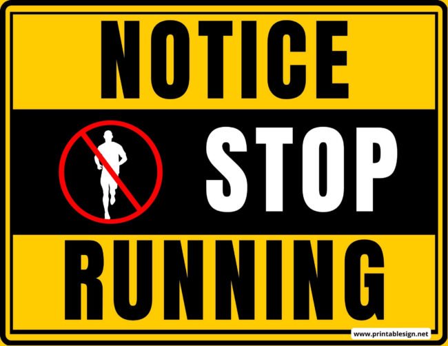 Running Stop Sign