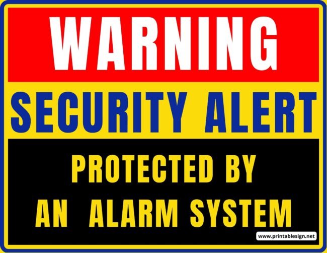 Security Alert Signs