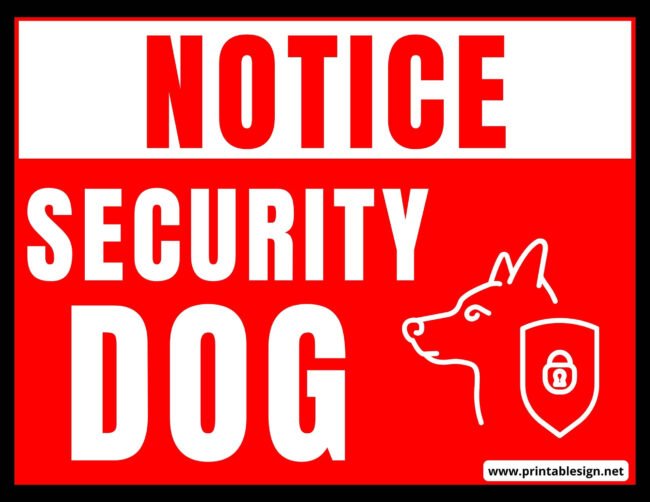 Security Dog Sign