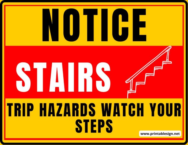 Stairs Hazard Sign