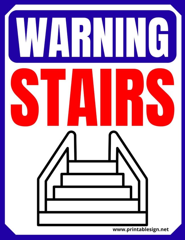 Stairs Warning Sign
