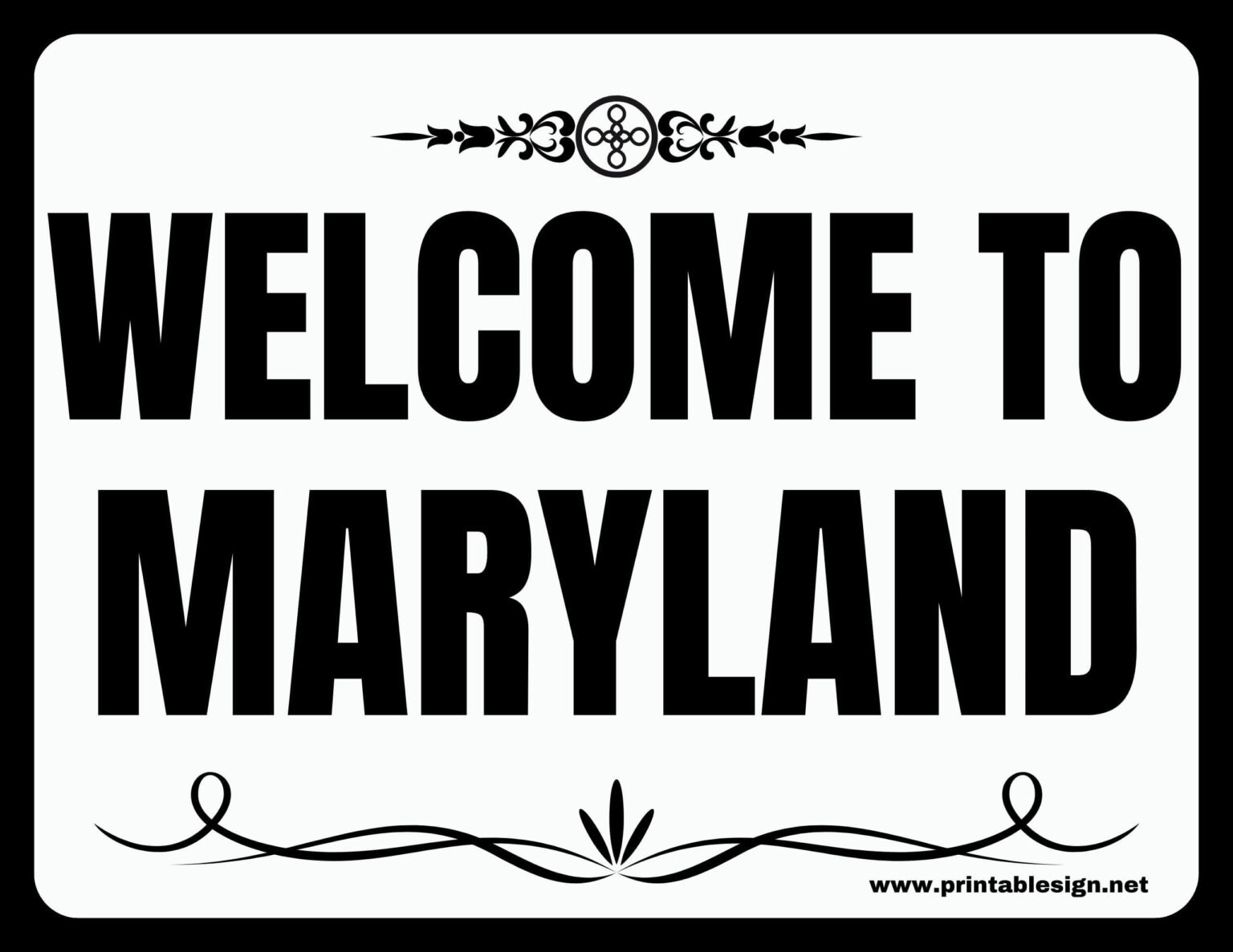 To Maryland Sign FREE Download