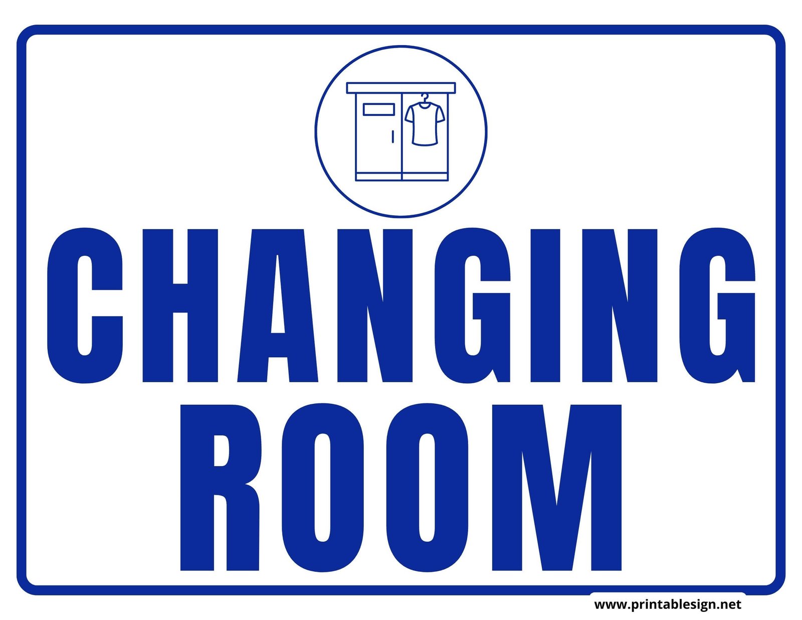 Changing Room Sign 