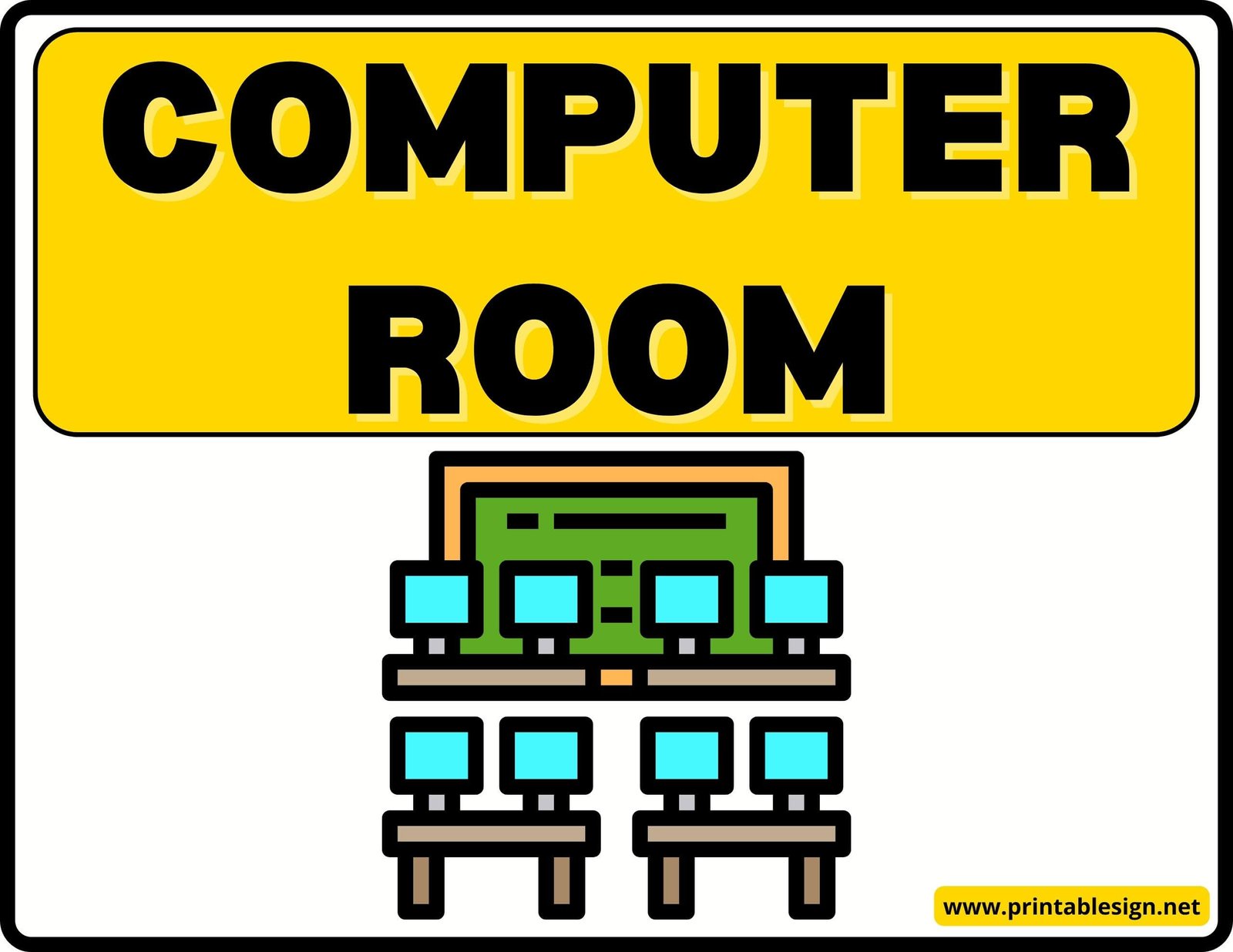 Computer Room Sign FREE Download   Computer Room Sign 