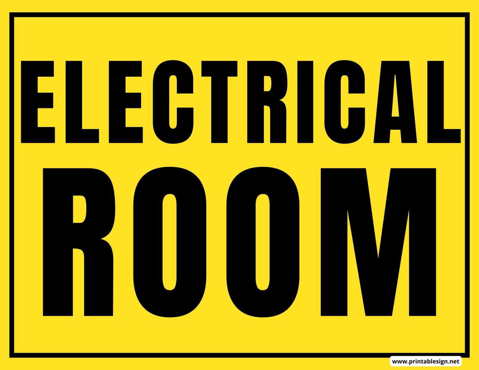 Electrical Room Sign | FREE Download