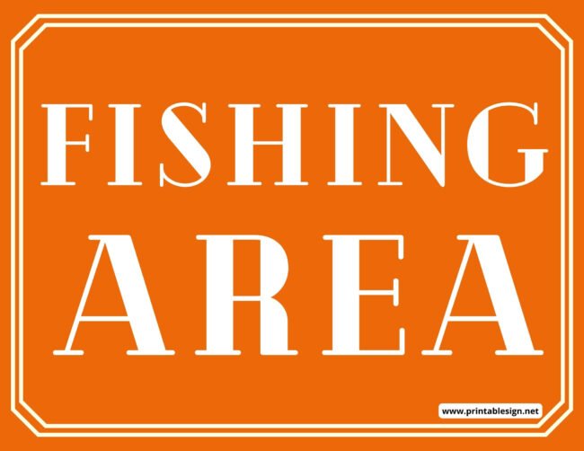 Fishing Area Sign
