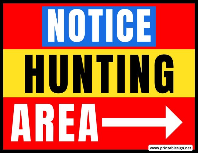 Hunting Area Sign