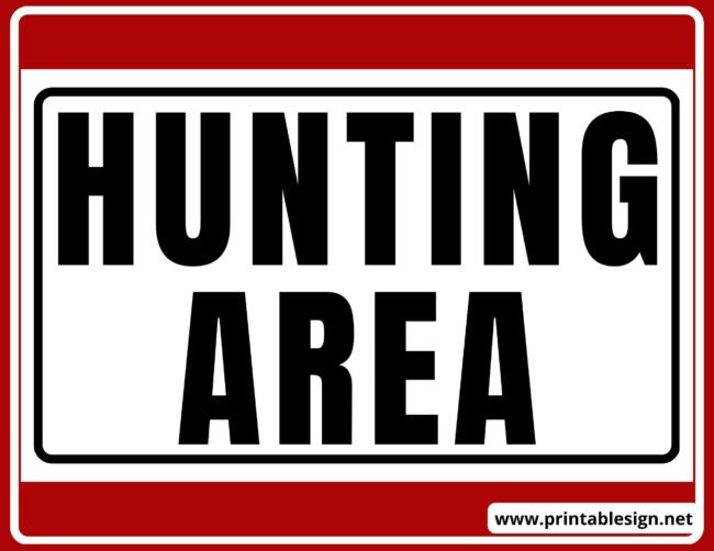 Hunting Area Signs