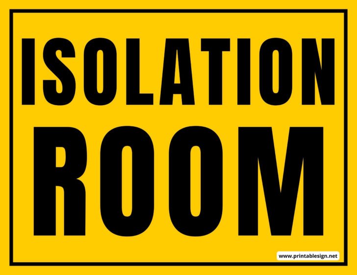 Isolation Room Sign | FREE Download