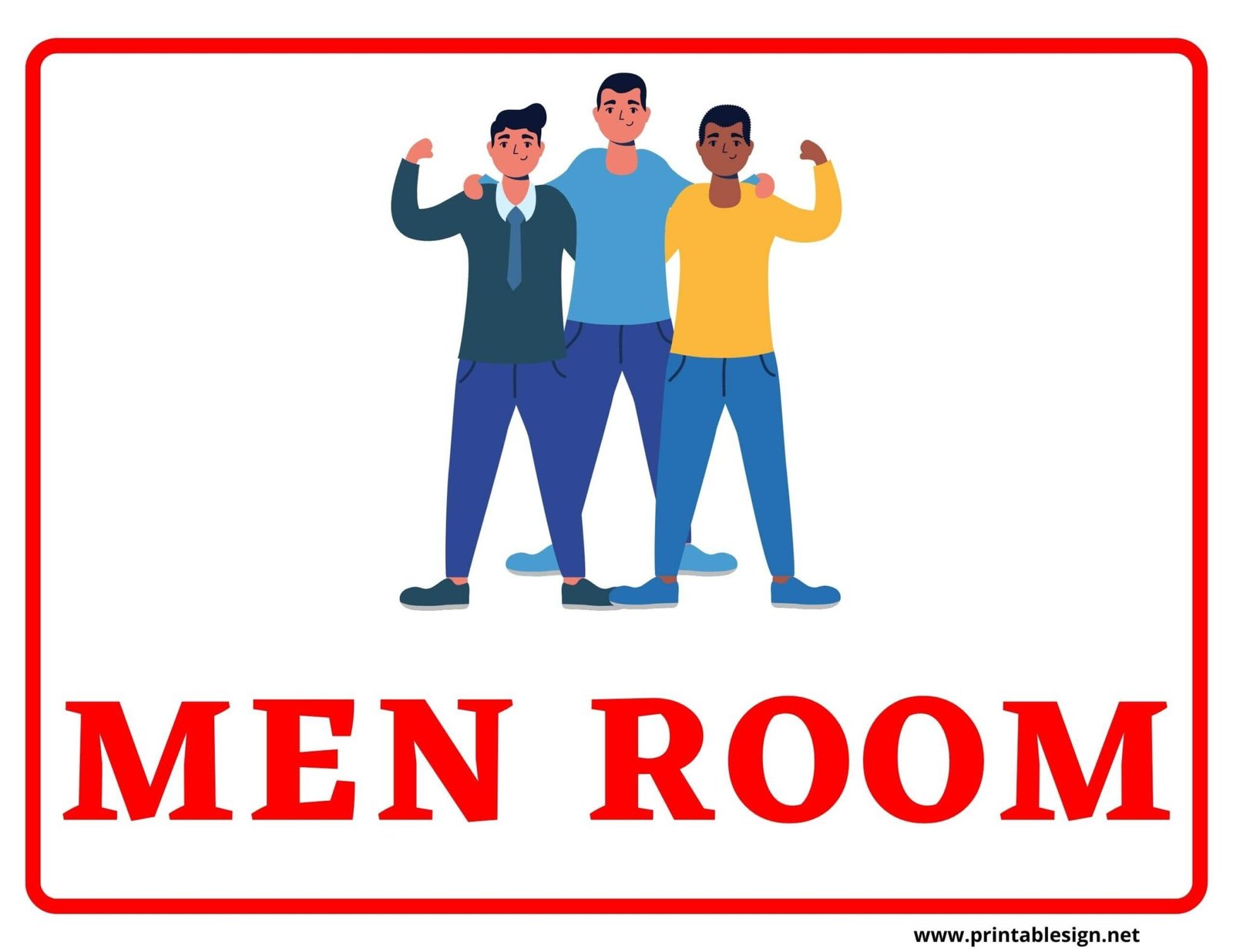 Men's Room Sign FREE Download