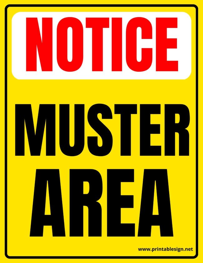 Muster Area Signs