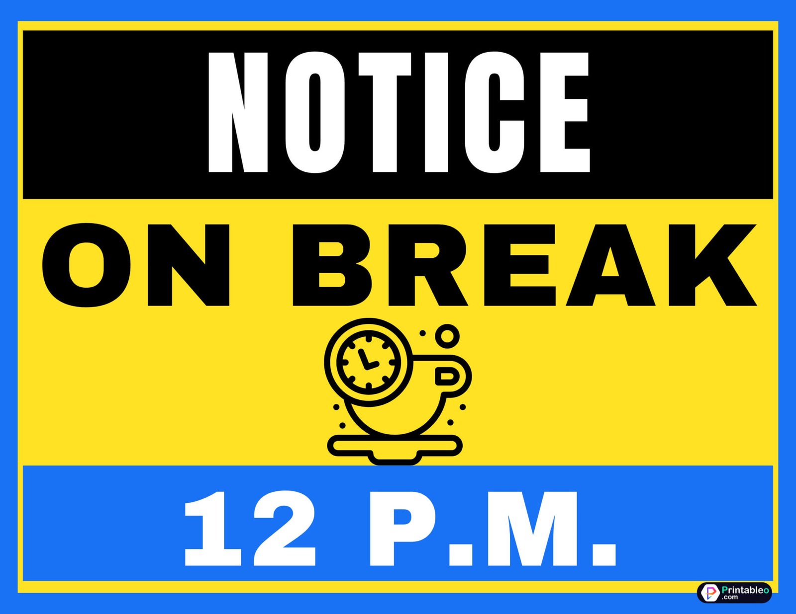 On Break Signs FREE Download