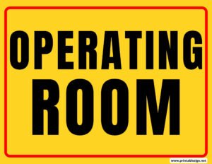 Operating Room Sign | FREE Download