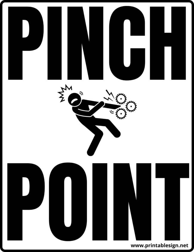 Printable Pinch Point Sign