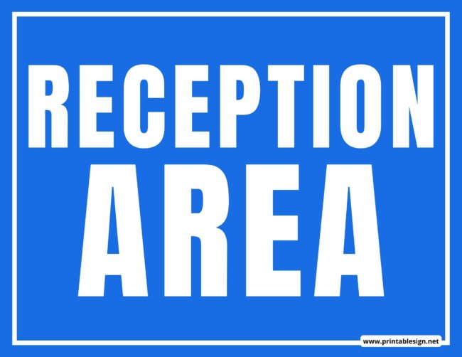 Reception Area Sign
