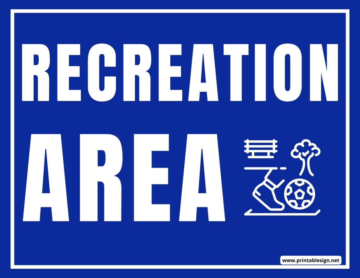 Recreation Area Sign | FREE Download