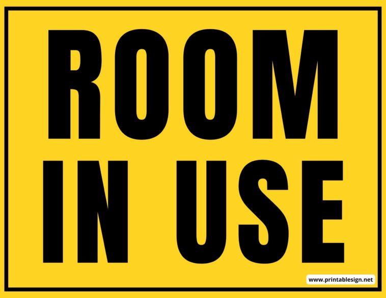 Room In Use Sign | FREE Download