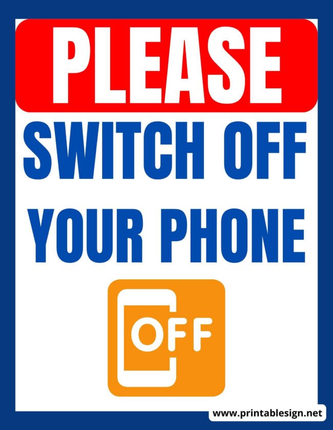 Switch Off Your Phone Sign