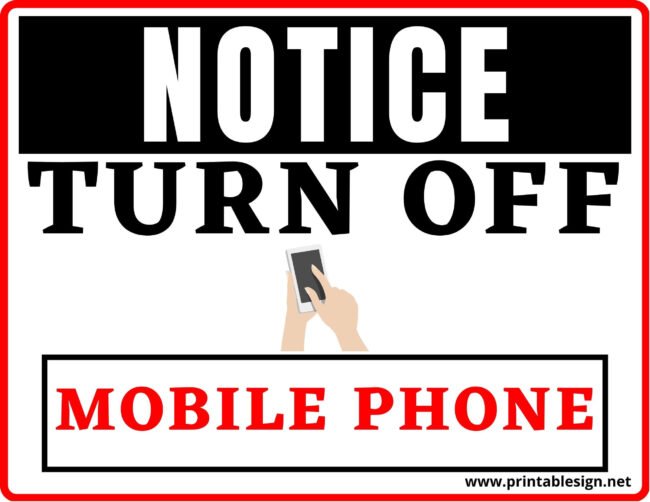 Turn Off Mobile Phone Sign