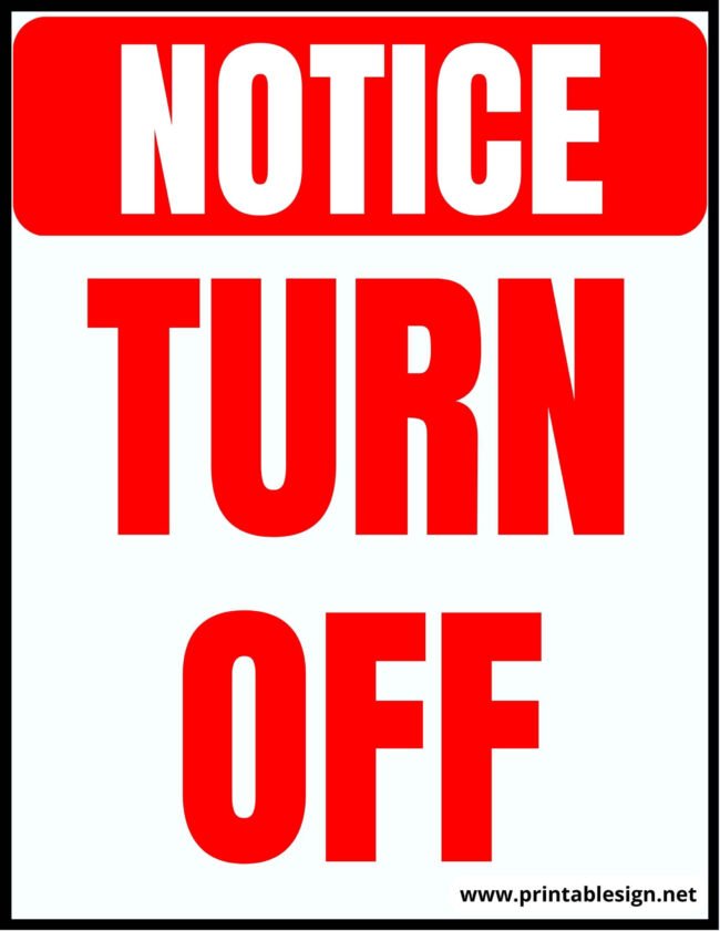 Turn Off Signs