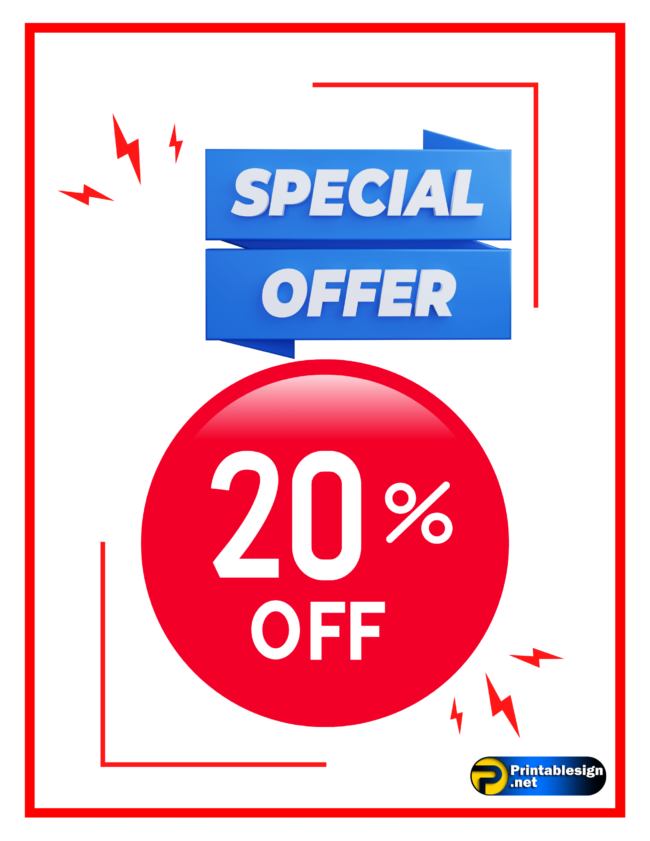 20% Off Sign