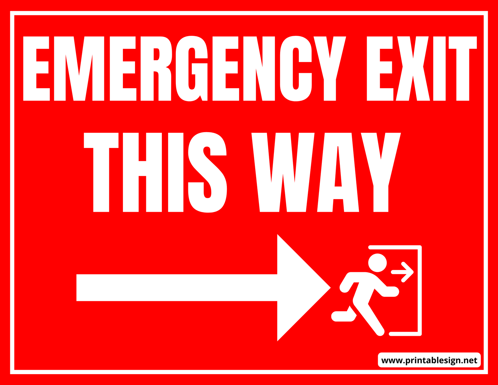 Emergency Exit This Way Sign | FREE Download