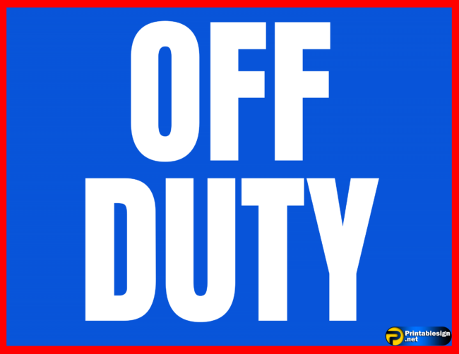 Off Duty Sign