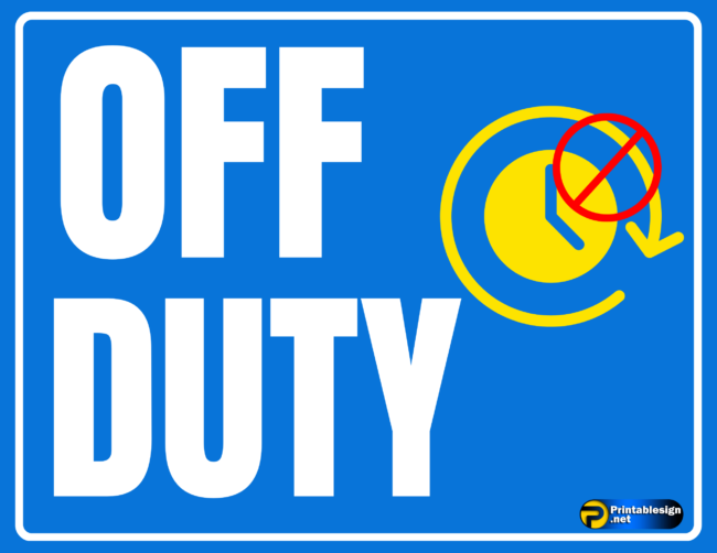 Off Duty Signs