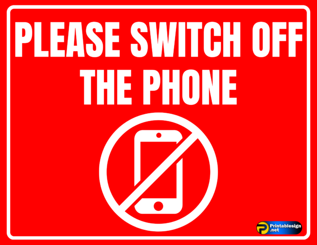 Please Switch Off The Phone Sign