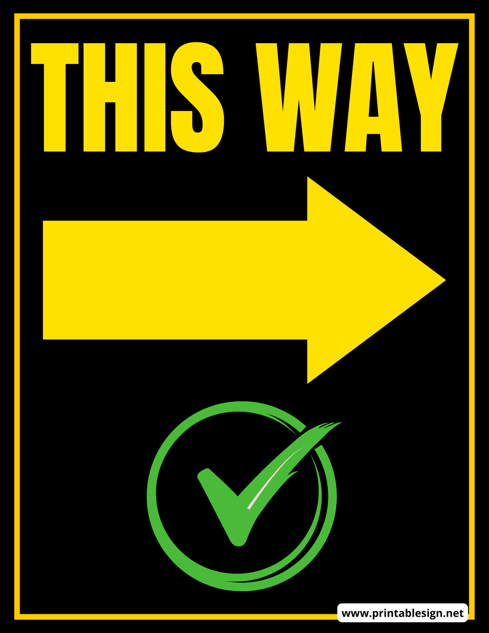 This Way Sign | FREE Download
